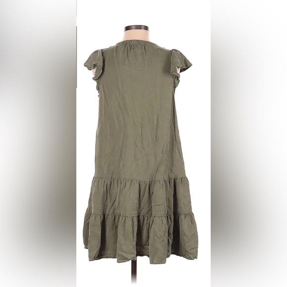 knox rose olive green Frills & ruffles short dress - small like new condition - Picture 3 of 3
